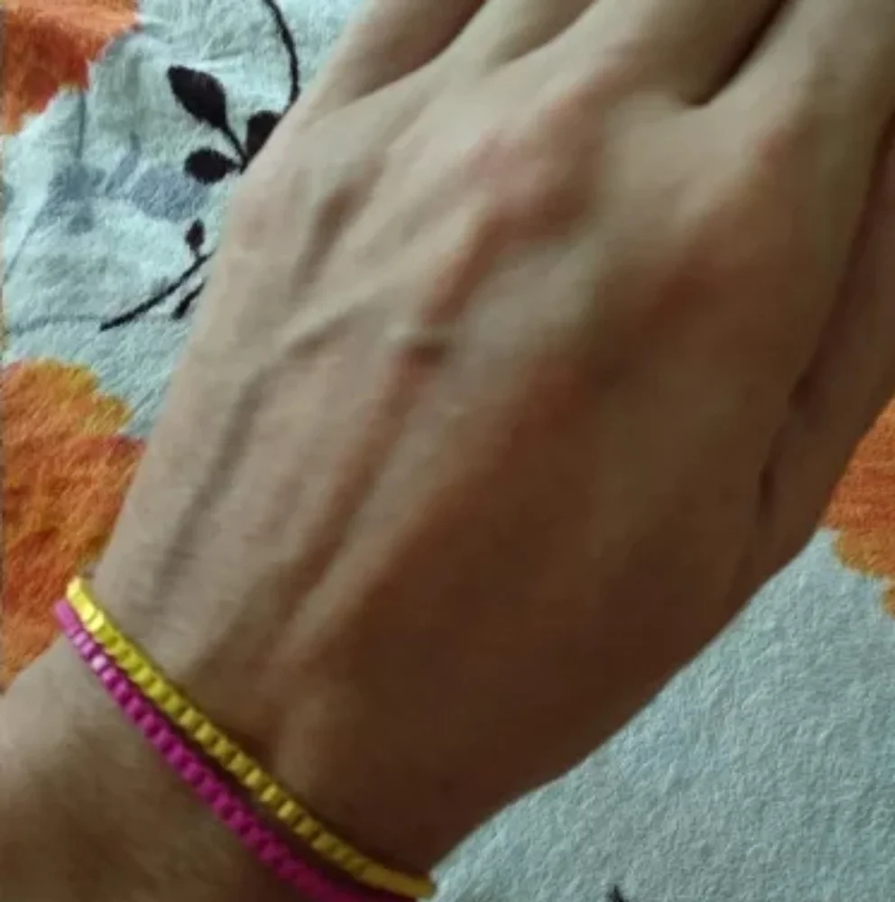 NEW Pink Enamel Plated 925 Silver Adjustable Box Chain Bracelet‎
